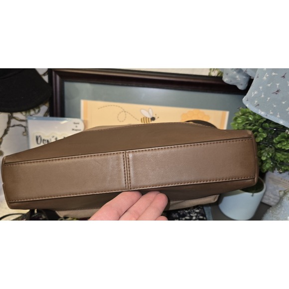 COACH KHAKI BROWN CAMDEN CANVAS ZIP TOP CROSSBODY (F70820) EXCELLENT CONDITION - Picture 14 of 16